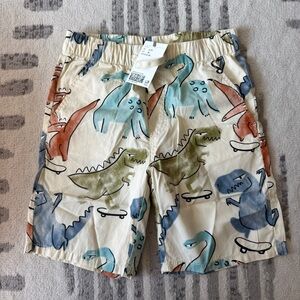 NWT Elastic Waist, Drawstring, Dinosaur Print Shorts